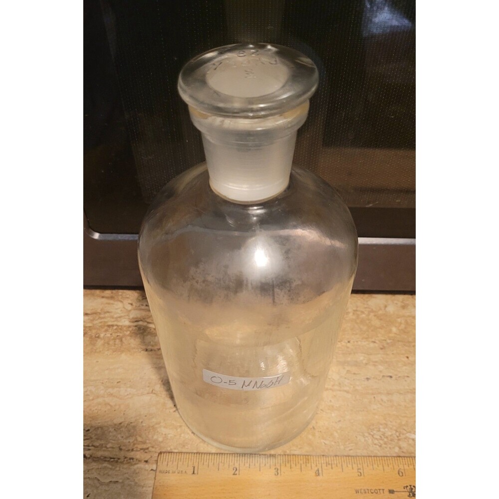 Vtg PYREX # 29 Chemical Apothecary Pharmaceutical Bottle W/Stopper AS-IS